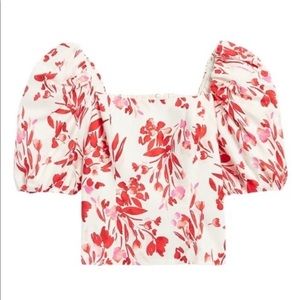 Banana Republic white cropped top